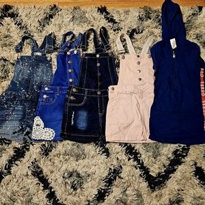 BUNDLE Cotton Denim Bib Braces Rompers
